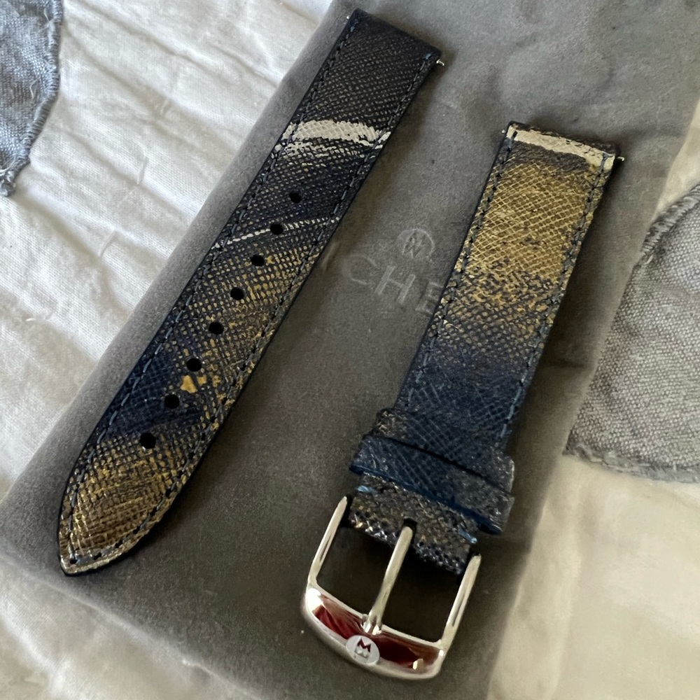 Michele Leather Watch Strap